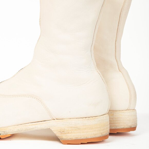 Guidi 310 White Front-Zip Calf-Length Army Boots - Picture 8 of 9